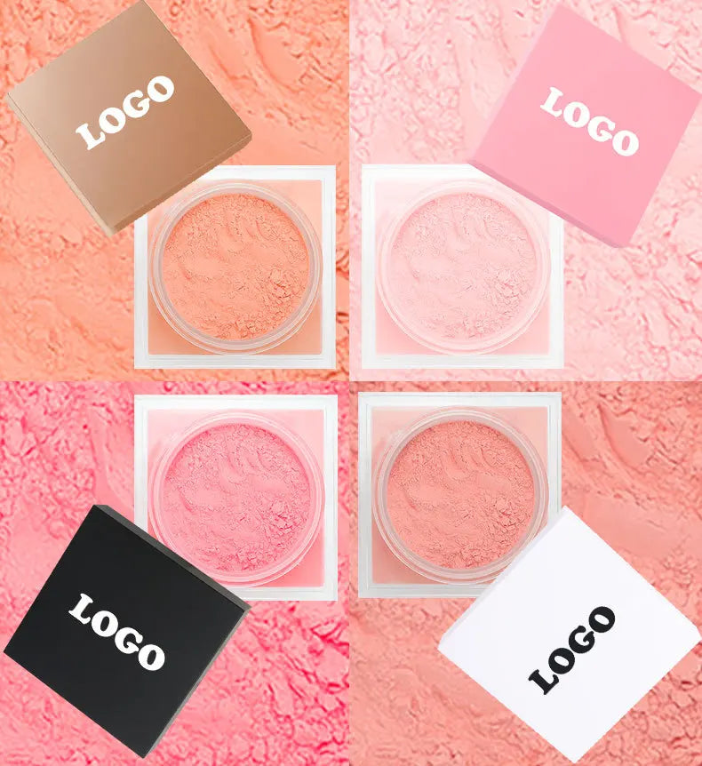New 6 Colors Loose Powder Blush Highly Pigmented Waterproof Vegan Natural Shimmer Face Blusher Private Label