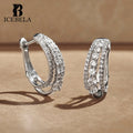 Chic Fine Jewelry Luxury Wholesale  925 Sterling Silver Timeless Zircon Hoops Earrings for Girls