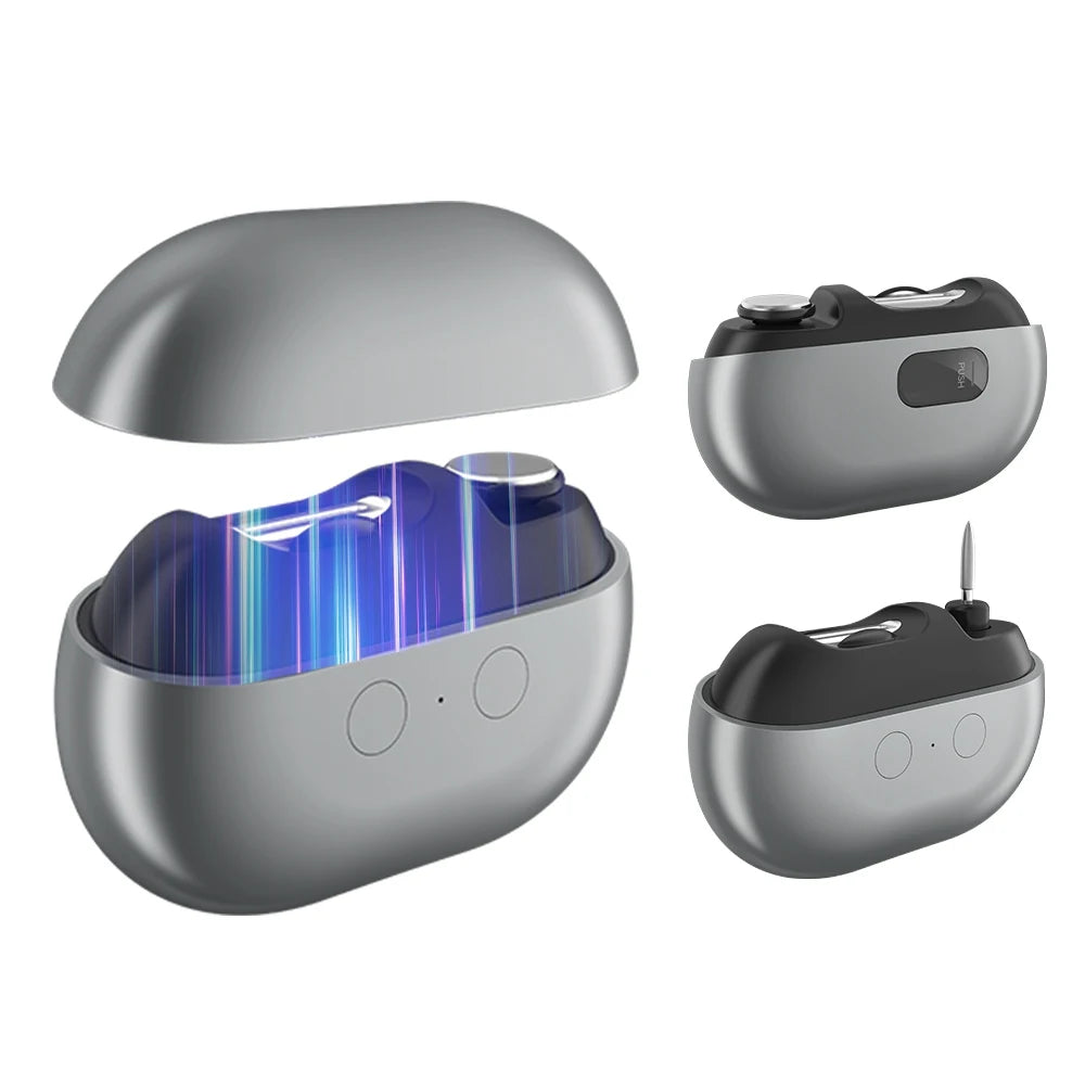 USB Rechargeable 2-Speed Electric Nail Clipper Trimmer & Polisher with LED Light & Clip Storage for Kids Seniors Adults