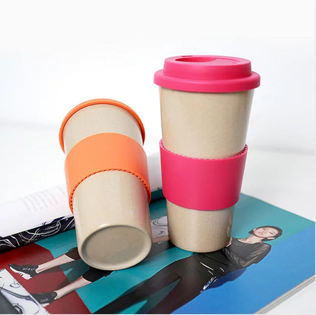 Hot Selling Custom Printing Dinnerware Sets Eco Friendly Rice Husk Travel Cup Mug