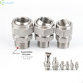 Adjustable Stainless Steel Swivel Ball Nozzle Universal Seat 1/8" 1/4" 3/8" 1/2" 3/4"  Thread Connector for Spray Cleaning