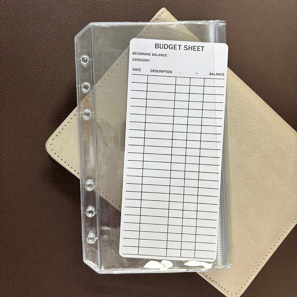 Germany Popular Flexible Plastic Durable Sinking Funds Binder Pocket Savings Envelope Clear Haushaltsumschlag for Money Savings