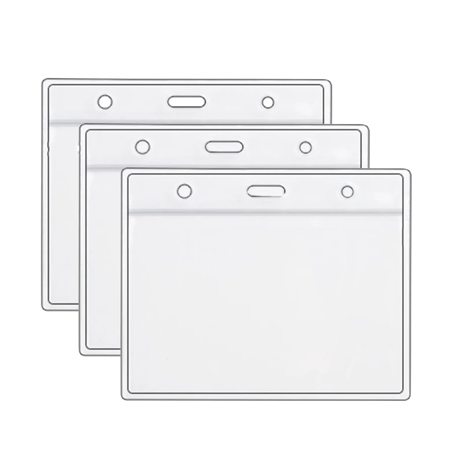 Free Shipping 4x3 Inch Record Card Holder Horizontal Badge I'D Name Tags Clear PVC Sleeve Waterproof Type Card Protector