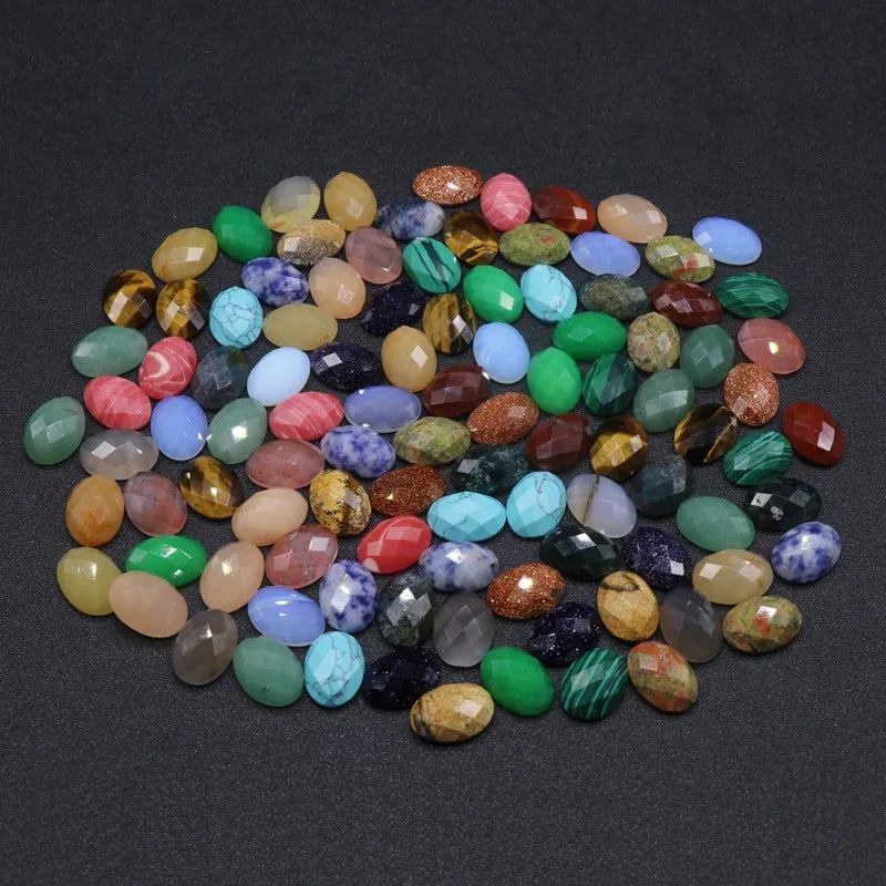 DIY Natural Fashion Gemstone Cabochon Flat Back for Nails Decoration