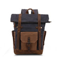 Manufacturer Custom Vintage High Quality Outdoor Waterproof Travel Casual Sports Men Waxed Canvas Rucksack Backpack