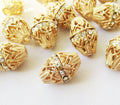 Olivary Filigree Beads in KC Gold Color 18x24mm Brass Spacer Bead for Jewelry Making