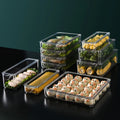 Kitchen Clear PET Food Fruits and Vegetable Plastic Storage Bin Airtight Freezer Ref Fridge Storage Container Box Set With Lids