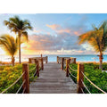 Landscape Diamond Painting Kits 5D DIY Full Square/Round Diamond Painting Scenery Seaside Sunset Wall Art 3D Home Decor Gifts