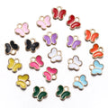50pcs/bag 10colors Enamel Animal Butterfly Charms DIY Earring Metal Pendant Necklace Charms for Jewelry Making Supplies W275