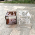 Modern Luxury Nordic Minimalist Bedroom Bedside Table Eco-Friendly Transparent Nightstand Display Rack Side Cabinets for Bed