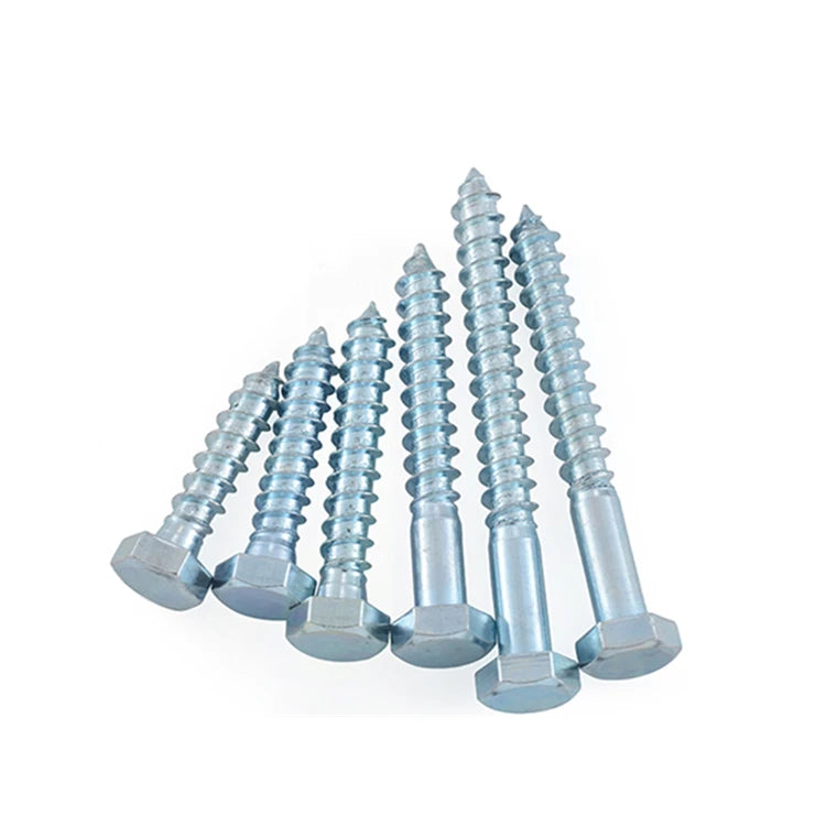 M5 M6 M8 M10 M12 M16 DIN 571 Galvanized Steel Hexagon Head Coach Screws Wood Screws Hex Lag Bolts