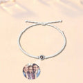 Personalized Photo Bracelet New Projection Bracelet 100 Languages Picture Text Circle Bracelet Anniversary Gifts for Women Men