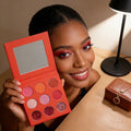 Xmas Glitter Eye Shadow Palette Shimmer Powder Makeup for Dark Skin Tones Matte Mineral Features Eyeshadow Palette Packaging