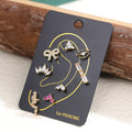 ZESENLIN Fashion Bow Tie Snake Earrings Waterproof Gold Plated Jewelry Stainless Steel Ear Piercing