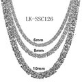 6/8/10mm Fashion 316L Stainless Steel Silver Color Golden Round Circle by Zantine Link Chain Men Women Necklace Chain