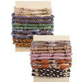 Hot Sale Vintage Boho Twist Fabric Braided Hair Tie Bracelet Band for Women and Men