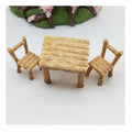 Mini Table and 2 Chairs Doll House Accessories for Doll Houses Fairy Garden Miniature Figurines
