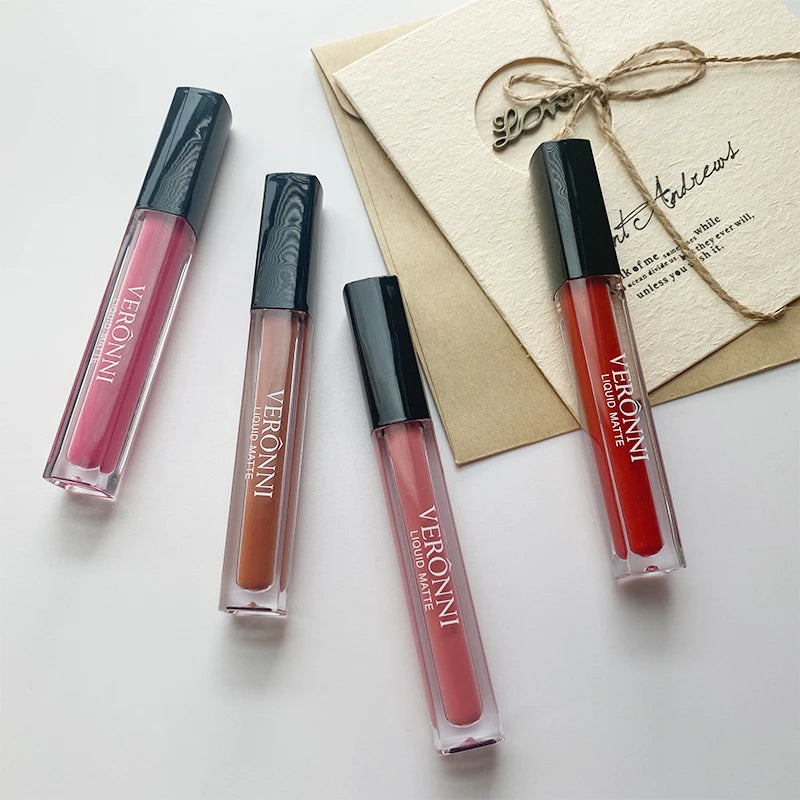 VERONNI 14 Color Wholesale Mineral Matte Liquid Lipstick Waterproof Long Lasting Lip Tint
