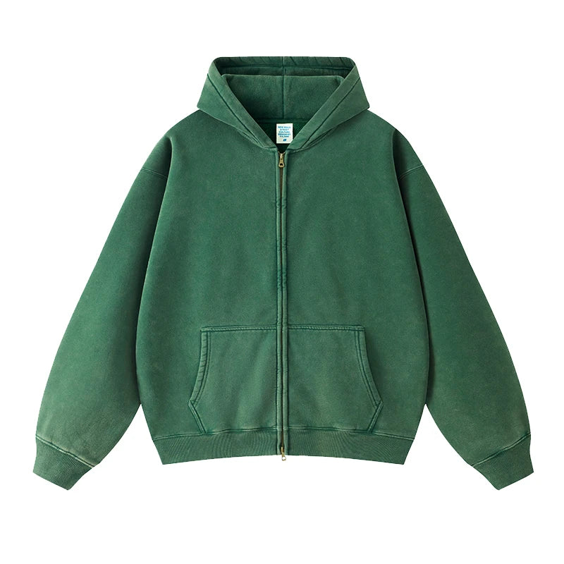 350 Gsm 100% Cotton Luxury Cropped Hoodie for Men Custom Oversize Stand Streetwear Heavyweight Short Length Sweatshirts for