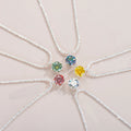 Wholesale Red Green Blue Golden 1carat Women Modern Color Silver Dainty Moissanite Fine Jewelry Necklaces