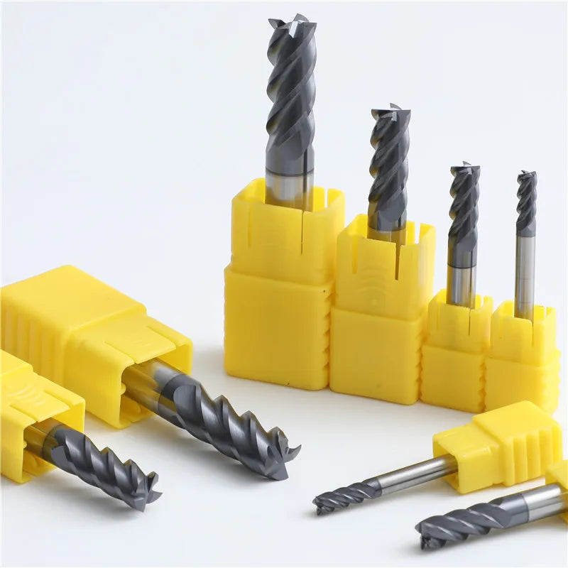 HRC60 Square Flat CNC Cutting Tool Tungsten Solid Carbide End Mill 4 Flute End Mills Milling Cutter for Stainless Steel