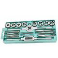 20pcs Tap and Dies Set 1/16''--1/2'' Nc Screw Thread Plugs Metric Taps  Wrench DIY Kit Alloy Steel Hand Screw Taps Hand Tools