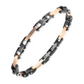 Stainless Steel Jewelry Wholesale Fashion Men Italian Charm Ceramic PVD Rose Gold Plated Bangle Bracelets Jewelry Adjustable