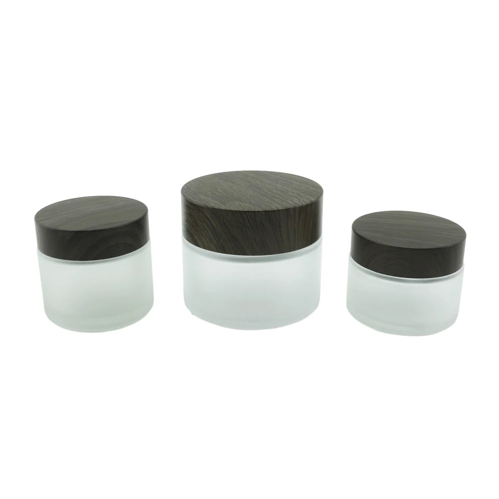 Plastic Lid Frosted Cosmetic Jar Eye Face Cream 5g 10g 15g 30g 50g 100g 200g Body Cream Glass Jar