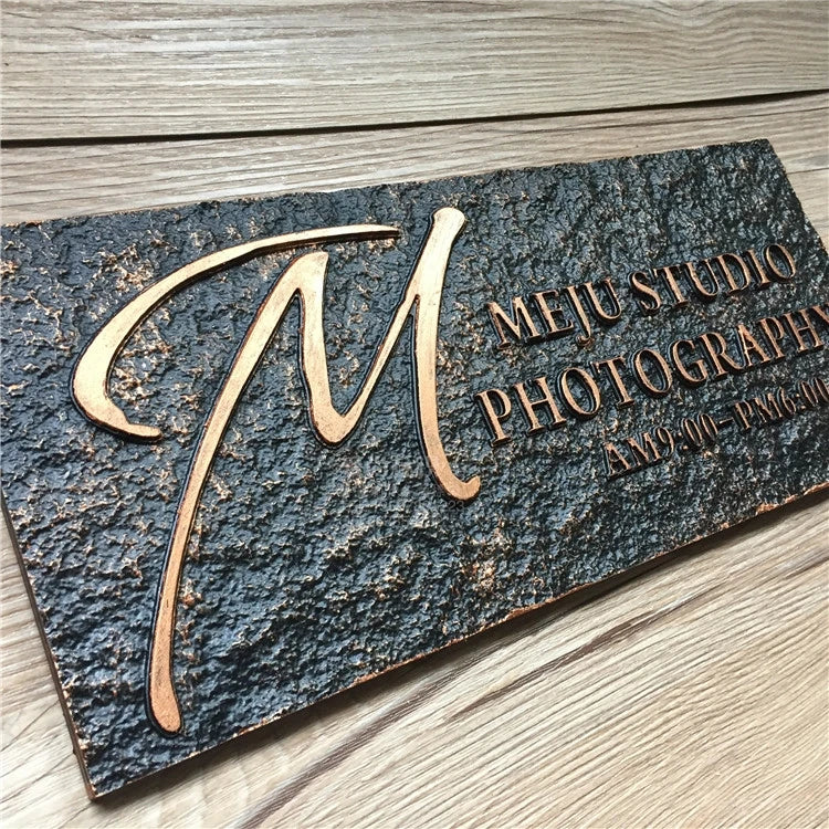 Solid Metal Plaque Custom Metal Plaques Panel Sign Options with clear Coating