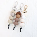 Moon Shape Silicone Abacus Beads Round Beads Cartoon Style Eco-Friendly Handmade Custom Logo Promotion Gift Pendant Keychain