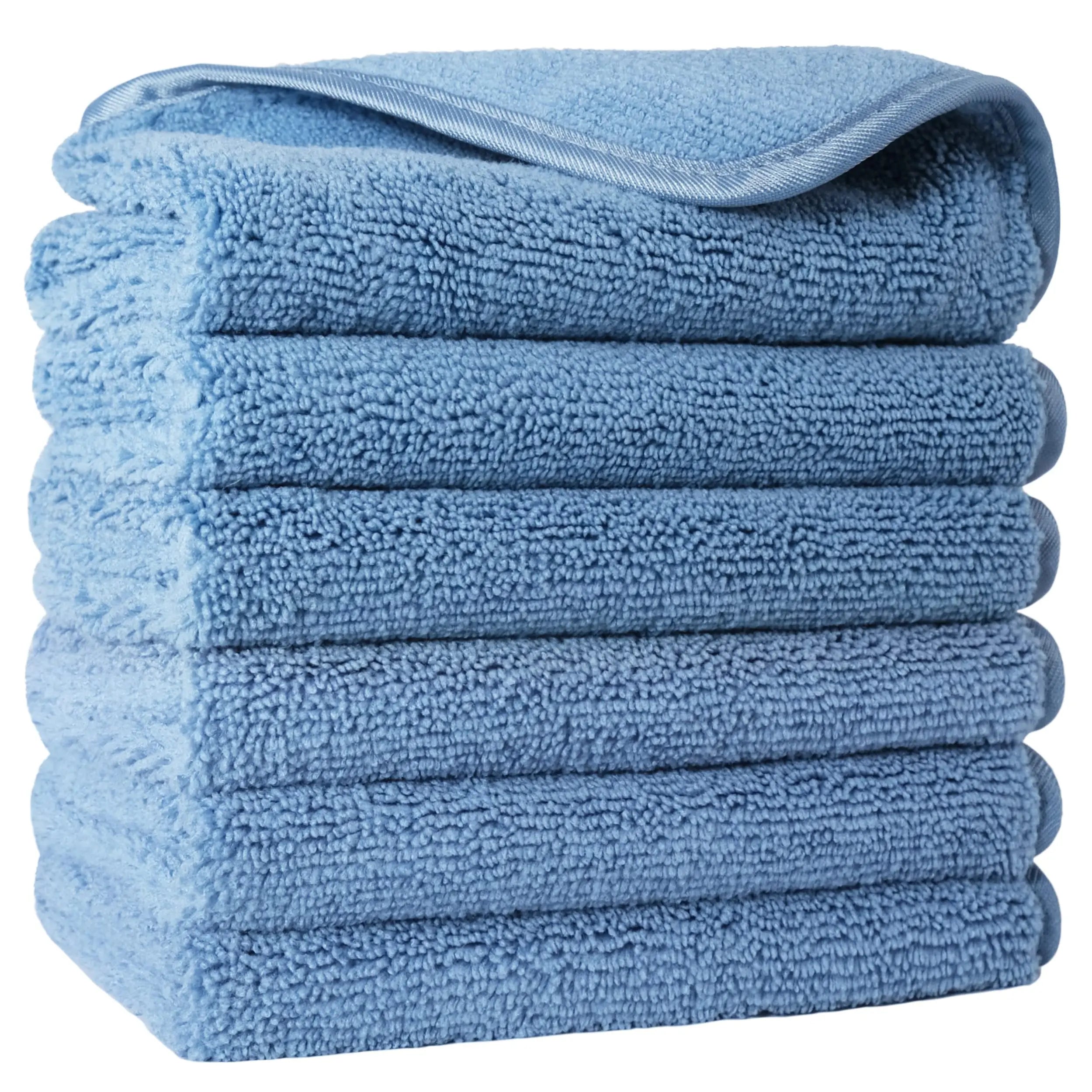 WUJI GRS BSCI Microfiber Eco-Friendly Plaid High Low Wool Towels Quick-Dry Car Cleaning Cloth Woven Thickened Edge for