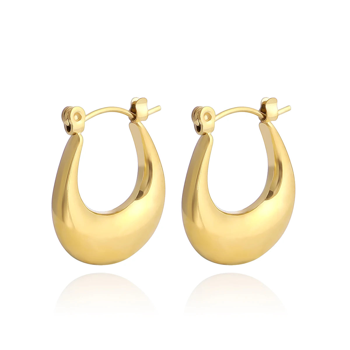 Xinyashang Stainless Steel Crescent Earrings Wholesale Girls Handmade Trendy Waterproof 18K Gold Plated Jewelry Earrings Women