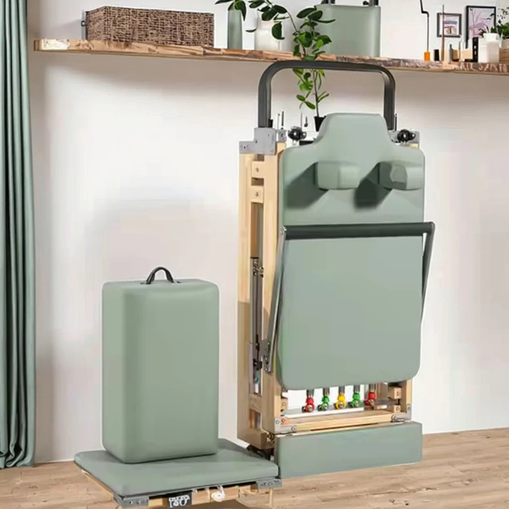 Popular OEM Brand Light Weight Wooden Folding Pilates Reformers Machine for Yoga Studio