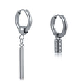 Factory High Quality Wholesale European and American Personality Simple Men Stainless Steel Ear Buckle Earrings