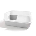 Open Extra-Large Splash-Proof Kitty Toilet Spacious Plastic Pet Cleaning Tool Open Concept Cat Litter Box Accessory