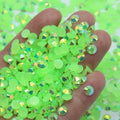 XULIN 2mm 3mm 100000pcs/bag Wholesale Jelly AB FlatBack Resin Flatback Rhinestone for Nail Art