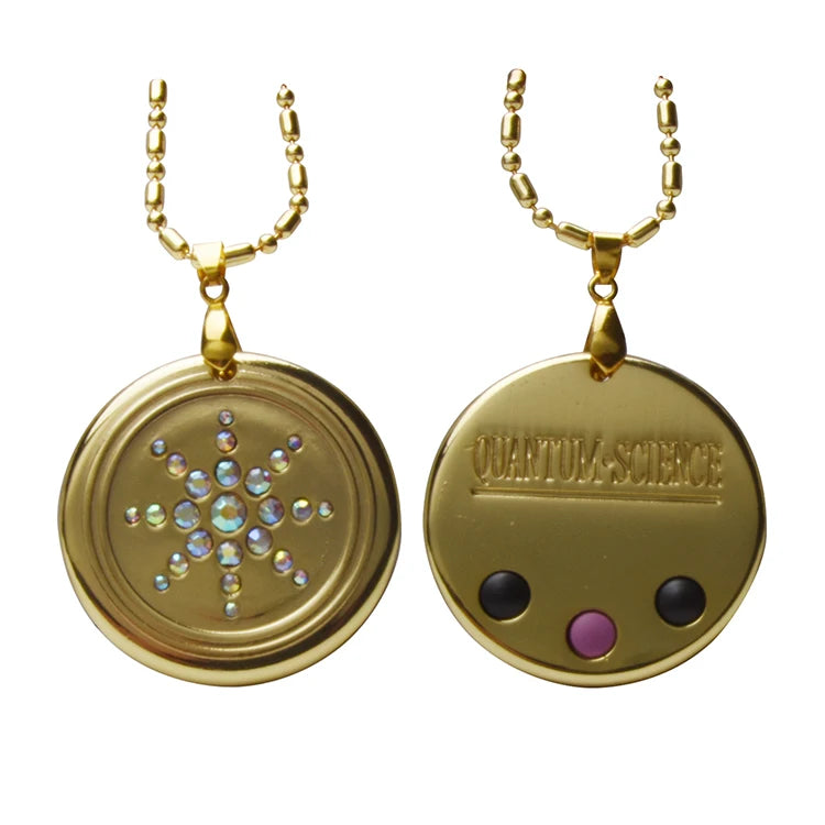 Aluminum Alloy Pendant Metal Gold Crystal Charms Germanium Health Fashion Jewelry Gift Quantum Scalar Best Gift