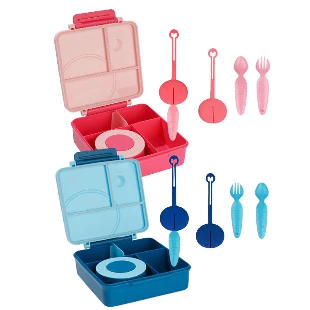 Custom Back to School Stainless Steel Thermos Lunch Box With Spoon and Fork Set Loncheras Leak-Proof Bento Snack for Kids