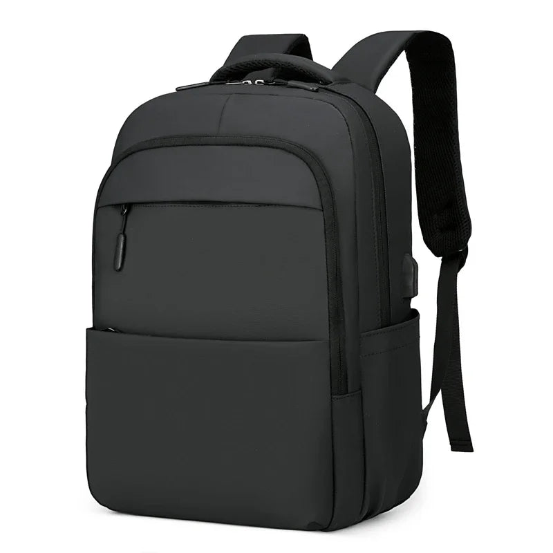 Large Capacity Waterproof 15.6-Inch Laptop Backpack with USB Anti-Theft External Frame for Leisure Travel & School Use