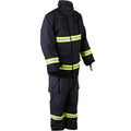 EN469 4 Layers Navy Blue Firefighter Suit Fireman Firefighting Uniform with Navy Blue