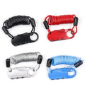 4-Color 1m Extended Spiral Cable Bicycle Combo Lock 3-Digit Combination Password Anti-Theft Steel Wire Rope Four Colors Options