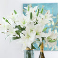 SZ04367  Wedding Flower Decoration Lily Artificial Flower Flower Arrangement Wedding Real Touch Latex Lilies for Wholesale