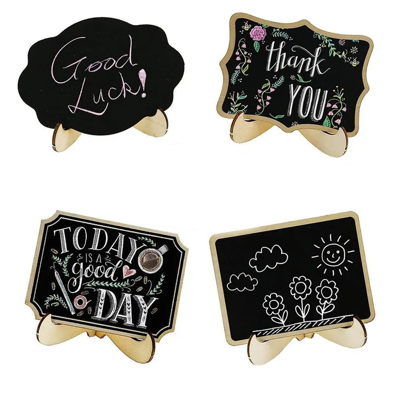Wood Place Cards for Party Wood Mini Chalkboards Signs with Easel Stand Small Rectangle Chalkboards Blackboard
