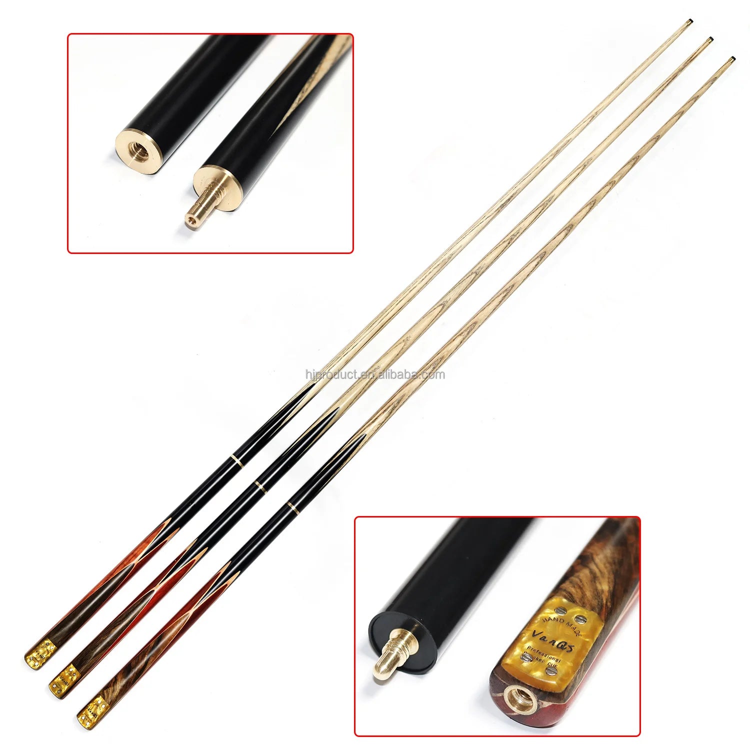 Newest Arrival Professional VanQs High End 57" 9mm Ash Wood 3/4 Billiard Snooker Cue