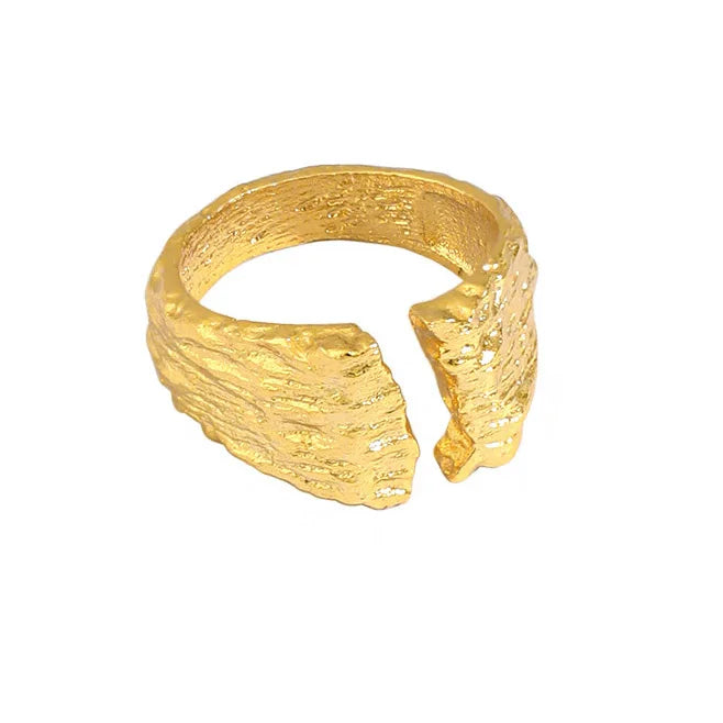 S925 Sterling Silver Geometric Open Adjustable Irregular High Quality Personalized Ring for Women