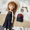 1/6 BJD Doll Clothes Outfit for Little Blythe OB22 OB24 Doll Clothing Long-Leg KT Style Tube Dress Wholesale for Mini Dolls