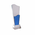 Blue Unique Customized Team Crystal Trophy Awards Champion Crystal Plaque
