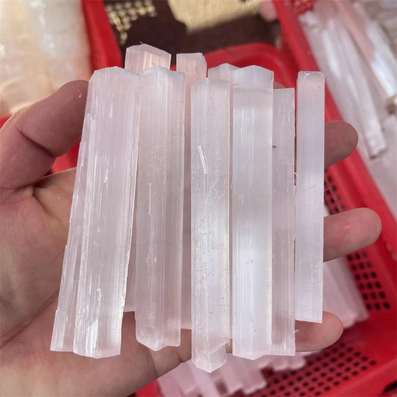 Wholesale Natural Raw Selenite Wand Rough Stone Selenite Stick