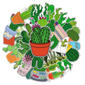 50Pcs Cute Cactus Plant Fresh Sticker Label for Girl Student Diy Decor Table Notebook Phone Laptop Graffiti Stickers