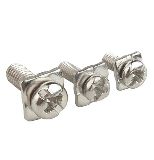 M3 M3.5 M4 Nickel Plated Cross Pan Round Head Combination Screw With Square Washer